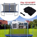 Replacement Safety Net Enclosure For 12 13 14 15ft Round Trampoline 4 6 8 Poles