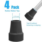 Obtanim 4 Pack 3 4 Inch Replacement Rubber Cane Tips For Canes   Walkers