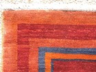 4x5ft  Afghan Chobi Akstafa Burgundy Wool Rug
