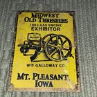 Midwest Old Threshers 1983 Gas Engine Exhibitor  Metal Plate  Galloway Co 