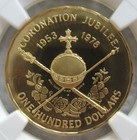 British Virgin Islands 1978 Gold 100 Dollars Ngc Pf-68 U cam  Coronation Jubilee