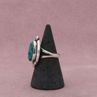 Navajo Sterling Silver Vintage Bezel-set Turquoise Ring Size 6