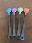 Four  4   2005 Munchkin Rubberized Tip Infant Baby Spoons