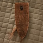 Tribal Wood Decorative Mask With Fiber Beard  Wall Mounted  Natural Finish