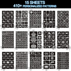Henna Tattoo Stencils Kit Reusable For Women Girls And Kids  410  Pcs Tattoo Ste