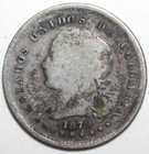 Colombian 10 Centavos Coin 1879 Bogota Km  175 1 Colombia Silver  835 Ten