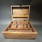 Antique Vintage Style Travel Wood Writing Desk Box