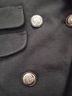 Oxford   Regent Y2k 90s Gray Black Jersey Stretch Military Jacket Blazer Size Xs