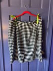 Rena Rowan Size 24 Black And White Checkered Wool Pencil Skirt 2x 3x