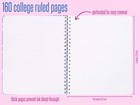 Lilly Pulitzer Pink blue Hardcover Spiral Notebook  11x9 5   160 College Ruled