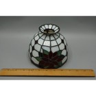 Partylite Tiffany Christmas Poinsettia Stained Glass 5  Lamp Shade
