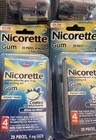 4x Nicorette 4mg Nicotine Based Stop Smoking Aid - Mint  pack Of 20 Gums pack 