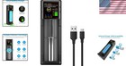 Smart 18650 Battery Charger With Lcd Display - Fast Charge  Usb-c Ready