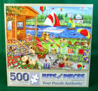 Lot Of 3      Bits And  Pieces 500 Piece Jigsaw Puzzles      Built Once   Complete