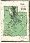 1928 Vintage Atlas Map Page - Virginia On One Side And Utah On The Other Side