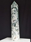 Moss Agate Tower Druzy Quartz Crystal Gemstone Large Big Tall Point Chakra Wand