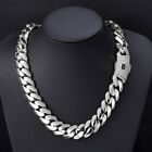 Custom Hip Hop Shiny Miami Cuban Chain Stainless Steel High Polished Jewelry
