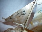 1910 Nazareth  pa  Fair Souvenir Painted Sea Shell Sail Boat Made In Germany