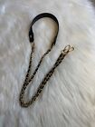 Bag Chain Strap Replacement Crossbody Handbag Purse Diy 49    Gold Black Leather