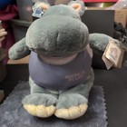 Applause Henry Hippo Plush Gray Purp  jogging Is My Life  1984 Vintage  2166 Nos