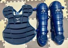 Mizuno Catcher Protector   Rawlings Leg Guards Softer-rubber-ball Baseball Used