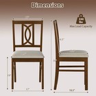 Dining Chairs Set Of 4 W hollowed Backrest   Padded Seat For Living Room Kitchen
