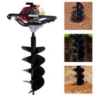 63cc Gas Powered Post Hole Digger  3hp Heavy Duty Auger For Fence And Planting
