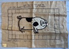 Lib Callaway Primitive-style Hooked Rug  147 Porky pig 16    X 26      Incomplete