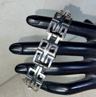 Taxco Sterling Mexico Signed Unisex Sterling 925 Silver Key Link Chunky Bracelet