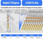 4 000 Counts Meite Framing Nails 3 Inch  21 Degree Bright Steel Ring Shank Nails