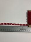 4 Yards Red Handmade Tatted Cotton Lace Trim  Edging  Col 671