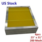 Usa 6pcs 23  X 31  Silk Screen Printing Aluminum Frame 200 Yellow Mesh