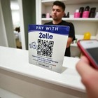 Tapjetpro Zelle Scan To Pay With Qr Stand Sign   Custom Logo   We Accept Zelle