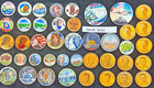 Lot Of 40 coins   Ike  1   50   25   05 Painted  Acrylic Coated  8244 Ktonva