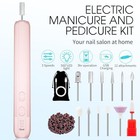 Electric Nail Drill  Professional Manicure Pedicure Kit  Cordless Electric Pink