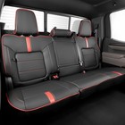 Seat Covers Fit For Chevy 2019-2025 Silverado   Sierra Black red full Set 
