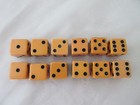 Lot Of 12 - Vintage Butterscotch Bakelite Dice 5 8 