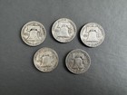Franklin Half Dollars 1950 5 Coins Ref147