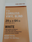 2 Pack Of White Cordless 1  Vinyl Mini Home Window Blinds 29 In  W X 64 In  L