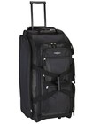 30  Rolling Multi-pocket Upright Duffel Travel Suitcase Luggage Wheels Black