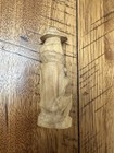 Vintage Hand-carved Wooden Whittled Folk Art Figurine With Hat
