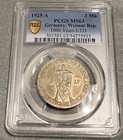 1925 A Germany  weimar  3 Marks  Pcgs Ms 63  Choice Original W  Excellent Appeal