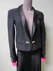  4255 Chanel Tweed Removable Pink Cuffs Jewel Cc Logo Buttons Tux Jacket 38 12a