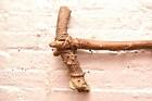 Antique Native American Indian Plains Carved Wood W Antler War Club Axe Tomahaw