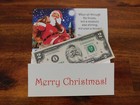 T was The Night  Santa Dollar  2 Dollar Bill Card   Envelope Sold As A Set New 