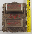 Rare Huge Antique Advertising Eclipse Stove Cast Iron Match Safe Holder 1888
