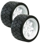 Powerhobby 1 8 Gripper 54 100 Belted Mounted Tires 17mm White Wheels