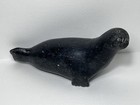 Vintage Inuit Carved Soapstone Seal Sculpture By Harry Elijassiapik
