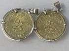 2022 Egypt 50 Piaster Cleopatra Pendant In Silver Ring Set Of Two   Unc   Coins