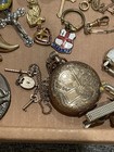 Antique Jewelry Lot  Gold Filled Pocket Victorian Watch  Chain  Medals  Watch 